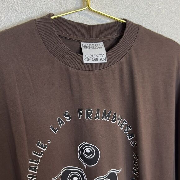NEW-Marcelo Burlon- brown totem pole t-shirt - Size XXL - Picture 4 of 11